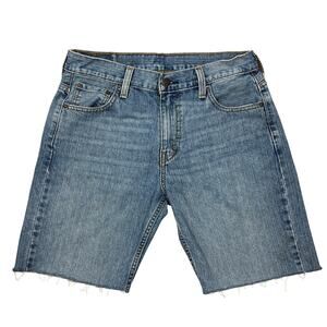 Levi's 569 Dad Jean Shorts Men's 30" Blue Loose Fit Cutoffs Grunge Jorts Retro